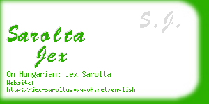 sarolta jex business card